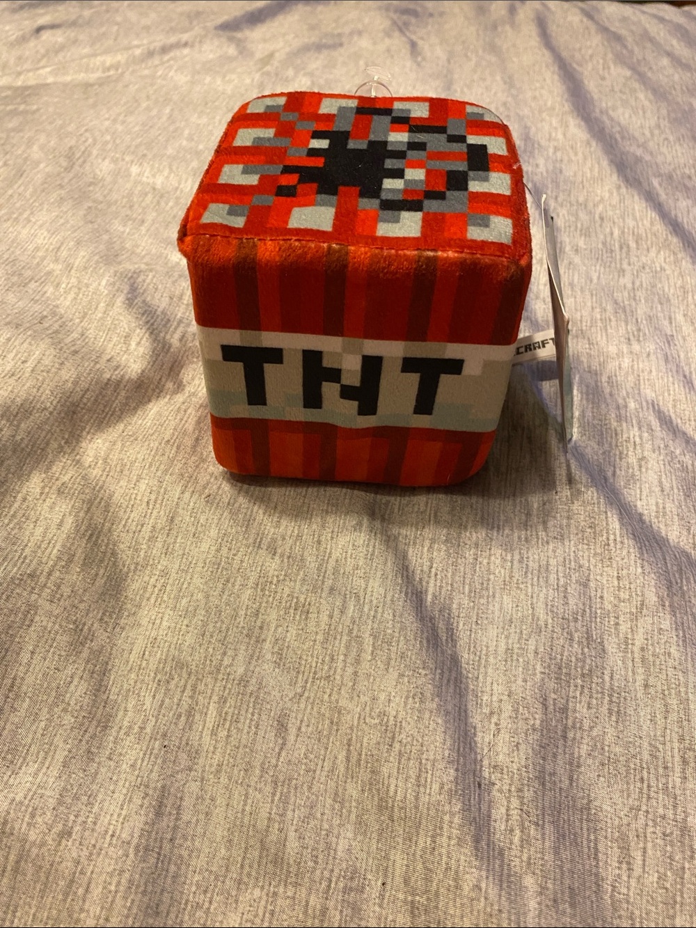 MINECRAFT 5" Microsoft Game Stuffed Animal Plush Foam TNT Block Cube Mojang NWT